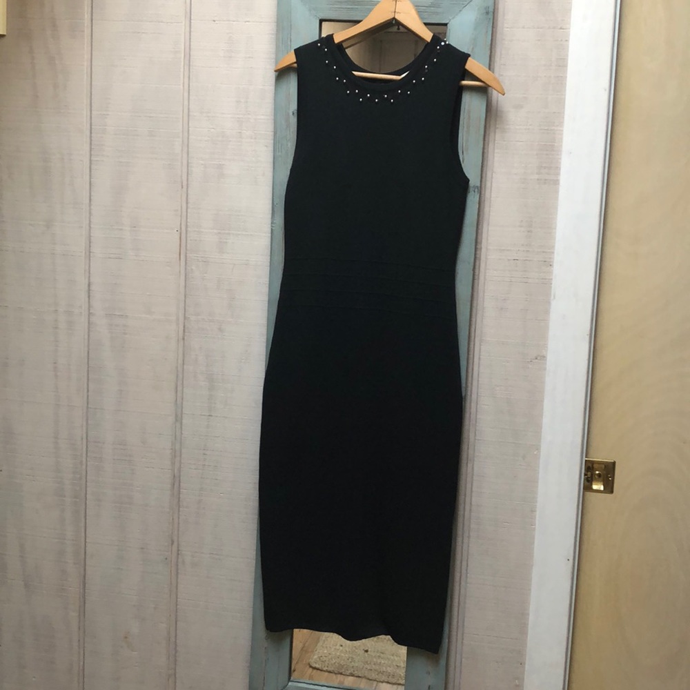 Black Midi Eva Mendes Dress